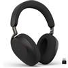 Jabra Evolve3 85 Cuffie Over-Ear Wireless Bluetooth con Microfono per Lavoro, USB-C, AI Chiamate, Cancellazione Rumore Attiva Adattiva, 25h Batteria, Microsoft Teams Certificato, Nero