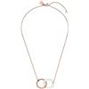 Purelei Collana Infinity Pearl - impermeabile e regolabile | catena in acciaio inox con anelli intrecciati e perline | placcatura in oro 14 K/18 carati | simbolo di legame e eternità, Eine Grösse