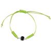 Filu & Trama Bracciale Sardo su coccu con Sfera Nera Portafortuna cordino verde Unisex Argento Regolabile