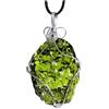 Comebachome Collana Moldavite, collana in Moldavite in vetro irregolare, ciondolo pietra di meteorite curativa per uomini donne