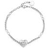 Brosway Bracciale Donna, Bracciale Rigido in Acciaio e Cristalli con Simbolo Cuore | Collezione Chakra - BHKB022