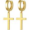 Miaofu Orecchini Croce Pendenti,Orecchini Uomo Croce Pendenti,Orecchini Croce Argento,Orecchini Croce Oro Donna Argento,Orecchini Donna Argento Croce,Orecchini Uomo Croce Pendente,Orecchini Croce Donna