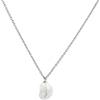 Secret & You Collana con pendente in perle da donna, perla coltivata d'acqua dolce, forma barocca Keshi 9-10 mm - Argento sterling 925 in rodio o placcato oro 18k Lungo da 38 a 45 cm.