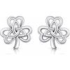 LeCalla Orecchini a perno in argento Sterling 925 con nodo celtico, design italiano, orecchini a perno da donna, Argento sterling