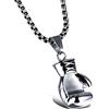 Hamoery Collana con ciondolo a forma di guantone da boxe, in acciaio inox, unisex,, 24 inches (Men), 22 inches (Women), Acciaio inossidabile, N / A.