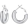 FindChic Orecchini Cerchio Donna in Acciaio Inox 20-80mm | Orecchini Donna Cerchio Resistenti, Leggeri ed Eleganti, 20-80mm, Oro Argento Nero Opzionale, con Scatola Regalo
