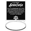Bramart Bracciale Avvocato Tennis Uomo con Pietre di Zirconia Cubica Idea regalo Compleanno per lui Finitura in Oro Bianco Argento 925 Natale - Cofanetto con DEDICA incluso (Avvocato - Tennis)
