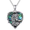 YFN Collana Medusa Argento 925 Antica Mitologia Greca Serpente Donna Ciondolo Conchiglia Abalone Gioielli Regalo per Donne Uomini