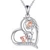 YFN Elefante Collana in argento Sterling Ciondolo Pietra di Nascita Animale Fortunato Gioielli Laurea Compleanno Regalo Per Donne