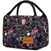 SEYATULLH Borsa termica da donna, 8 l, borsa termica termica portatile, vari colori e dimensioni (cuore, L)