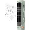 Generico Ventilatore A Torre Silenzioso | USB Ricaricabile Portatile Senza Pale 3 Velocità,Rinfresca Come Un Condizionatore,Per Uso Domestico Camera Da Ufficio Studio Dormitorio Appartamento Sonno