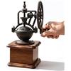 WIYETY Macinacaffè manuale, stile vintage, in robusto legno, con manovella, per cucina, caffè e sala da pranzo, colore marrone caffè
