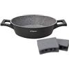Tognana Ambiziosa, Tegame 2 Manici 24 cm + presine, alluminio, nero