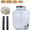 McEtt - Grande Kombucha Brewing Jar Kit - 5 litri (1,3 galloni) vetro fermentazione Jar - SCOBY Hotel con coperchio ermetico e beccuccio