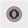 HAHII Moderni Tappeti Rotondi blu navy 120CM Soggiorno da Letto Morbido Velluto Tappetino Home Decor Facile da Pulire