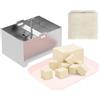 GUIJZSLTRG Kit per tofu in acciaio inox, stampo per tofu fai da te, stampo per pressatura fatto in casa, stampo per tofu, lavabile in lavastoviglie, con vassoio antigoccia, rimuove facilmente l'acqua dal tofu