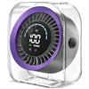 duludulu Ventilatore da tavolo ricaricabile tramite USB, ventilatore da tavolo silenzioso con 100 velocità, ventola di raffreddamento turbo, display digitale HD, montaggio a parete e scrivania, regolabile a