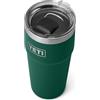 YETI Rambler - Tazza impilabile da 591 ml, con coperchio Magslider rimovibile, in acciaio inox, isolamento sottovuoto, colore: verde foresta nera