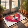 CDSS Zerbino decorativo per uomo con ballerina che abbraccia l'amore in una scena artistica a forma di cuore, grande tappetino di benvenuto per porta d'ingresso, grande porta autunnale (50 x 80 cm)