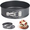 BRIMOREA Teglia apribile rotonda, antiaderente, 18 cm, forma rotonda, per torte di formaggio, per torte di formaggio, torte, pie, pizza cake in friggitrice ad aria calda Airfryer & forno