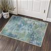 GENIMO - Tappeto Antiscivolo Moderno Astratto - 60x90cm - Corto Pile - Facile da Pulire - Per Piccoli Spazi - Blu