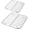 Nivofu Set 2 Griglia per Friggitrice ad Aria in Acciaio Inox 304, Accessori Friggitrice ad Aria 8 Litri, Teglia per Friggitrice ad Aria (13x13x1.5cm & 19.5x19.5x1.5cm), Lavabile in Lavastoviglie