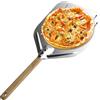 Behogan Pala per pizza 40 x 30 cm, con manico antiscottatura, manico rimovibile, 30,5 cm in alluminio anodizzato duro 30,5 cm, pala perforata, per pizza fatta in casa, pane, torte (argento)