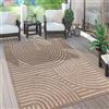 Paco Home Tappeto da esterno per giardino soggiorno cucina tappeto motivo scandinavo motivo azteco monocromatico, dimensioni: 200 x 280 cm, colore: beige 4