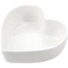 WAIT FLY Ciotole a forma di cuore per insalata, zuppa, snack, dessert, ottima cucina casalinga, regalo per la cucina domestica, bianco