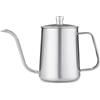 LIANQIAN Gooseneck Pour Over - Bollitore da caffè 600 ml/21 oz in acciaio inox 304, beccuccio lungo, collo di cigno stretto di precisione, caldaia a goccia a mano, colore: argento