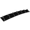 GOINTDJD Diffusore Universale ABS Paraurti Posteriore Auto Con Pinna Squalo A 7 Pinne Nero Brillante Senza Perforazione Paraurti Posteriore Diffusore(3 Section Black)