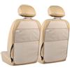 Viaviat Set di 2 tappetini per auto grandi e resistenti all'acqua, con 2 tasche in rete, protezione da polvere, fango e graffi (Beige)