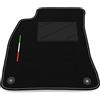 Somer Car Tappetino Auto SOLO LATO GUIDA 1pz compatibile con Audi A4 B8 Berlina 2008-2017 | 1 tappeto su misura in moquette, bandiera Italia