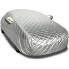 JPDEDIAN Telo Copriauto Antigrandine Imbottito per Volvo XC 60,Telo Copriauto Esterno Copri Auto Anti Grandine,Impermeabile Traspirante Anti-UV(Argento)