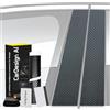 CarDesign AI Pellicola protettiva rivestimento del montante B esterno per BMW Serie 3 G20/G80 Touring 2019-2026 M3, 5 porte station wagon: copertura sinistra/destra anteriore/porta posteriore (design in carbonio)