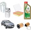 Somer Car Kit Tagliando compatibile con Opel Corsa D 1.3 CDTI 75cv 55kw Dal 2006 4LT Olio 5w30 C3