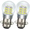 Ruiandsion 2 pezzi P15D H6M LED Fari Moto 10-30V 12V 24V 1000LM 6000K Bianco 3014 39 Chip Anabbagliante/Abbagliante Super Luminoso per Moto ATV UTV, Non Polarizzato