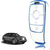 TOOMUME Cover Chiave TPU, Custodia Chiave Adatto per Mercedes Benz A/B/C/E/G/S Classe GLA GLC GLE GLK GLS CLA CLE CLS AMG E200 W177 W205 W213, Copri Chiavi Guscio Chiave Auto Telecomando - Smart Key