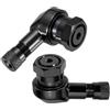 PATIKIL Steli Per Pneumatici Moto CNC Da 10 Mm A 11.3 Mm, 2 Pezzi Steli Dell'Aria In Lega Di Alluminio A 90 Gradi Per Varie Moto, Nero