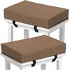 uyeoco 2/4 Pezzi Cuscino per Sgabello Rettangolare 3/5/8 Spesso Sgabello da Bar Cuscino Sgabello da Toeletta Rimovibile Morbido Antiscivolo Cuscini con Lacci di Fissaggio(Coffee color,2pcs 30x40x5cm)