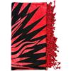 Seamar Copritutto Grande Sole Luna Copridivano, Copriletto Etnico 210x240cm 100% Cotone Telo Mare (Rosso)