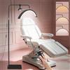 Diesisa Lampada Extension Ciglia Da Terra: LED Lampada Mezza Luna Ciglia con Porta Cellulare -Luminosità e Altezza Regolabili - Testa Girevole A 360° - Lampada Estetista per Ciglia/Manicure/Tatuaggi