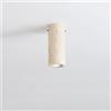 Klobvtt Faretto da soffitto in Pietra nordica plafoniera in travertino Giallo Naturale faretti direzionali cilindrici E27 faretto da Incasso a soffitto per Soggiorno Camera da Letto corridoio