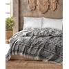 Bohoria® - Copriletto extra large, 220 x 240 cm, 100% cotone, per divano, poltrona e letto, coperta in lana (Elephant)
