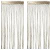 WestCH 2 Pezzi Tenda a Fili in Pannelli per Porte, Tenda a frange 100cm x 200cm, con Canale per Asta, Divisorio Decorazioni, per Porte Finestra Evento Decorazione, Champagne