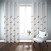 HOME ZEN HOUSEHOLD LINEN tendone art alina 135x280cm in poliestere con coppia di cuori ricamati colorati semi trasparente con 6 occhielli in ferro per arredamenti interni per salotto cameretta cucina dis cuoricino beige