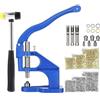 Ulable Set di pinze per occhielli professionali con un martello, pressa per occhielli e rivetti, con 1500 occhielli, pinza per occhielli ideale per tessuti, teloni e tende da sole
