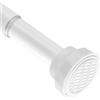 VIOREMOS Asta per Tenda da Doccia Estensibile Bianca, Ø25mm Senza Foratura Asta per Tenda Doccia 76-132cm, Asta Telescopica per Armadio, Bagno, Balcone