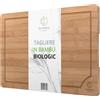 Oliver's Kitchen Tagliere da Cucina Grande in legno 100% bio Oliver's Kitchen - 45 x 30 x 3 cm - Tagliere in Legno Reversibile - Resistente, Durevole ed Elegante - Facile da Pulire - Con Scanalatura Anti-goccia
