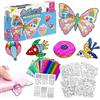 KIKVTER Folienspaß per Bambini, Foil Art per Bambini, Set Fai da Te per Colorare Adesivi per Bambini, Kit di Artigianato con Pellicola Glitter Trasferibile, Kit per Divertimento con Pellicola